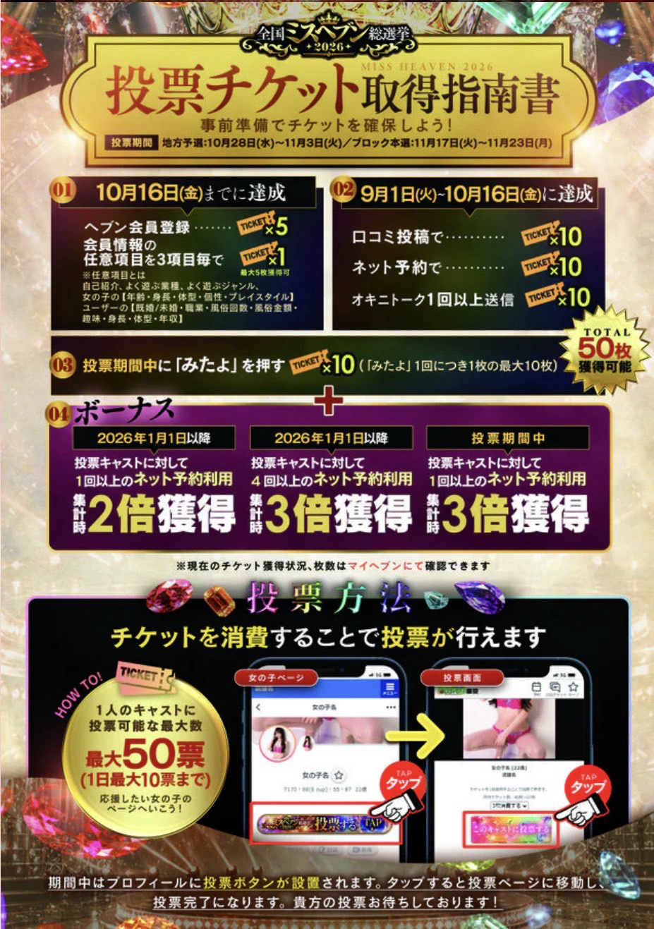 ミスヘブン投票チケット取得指南書